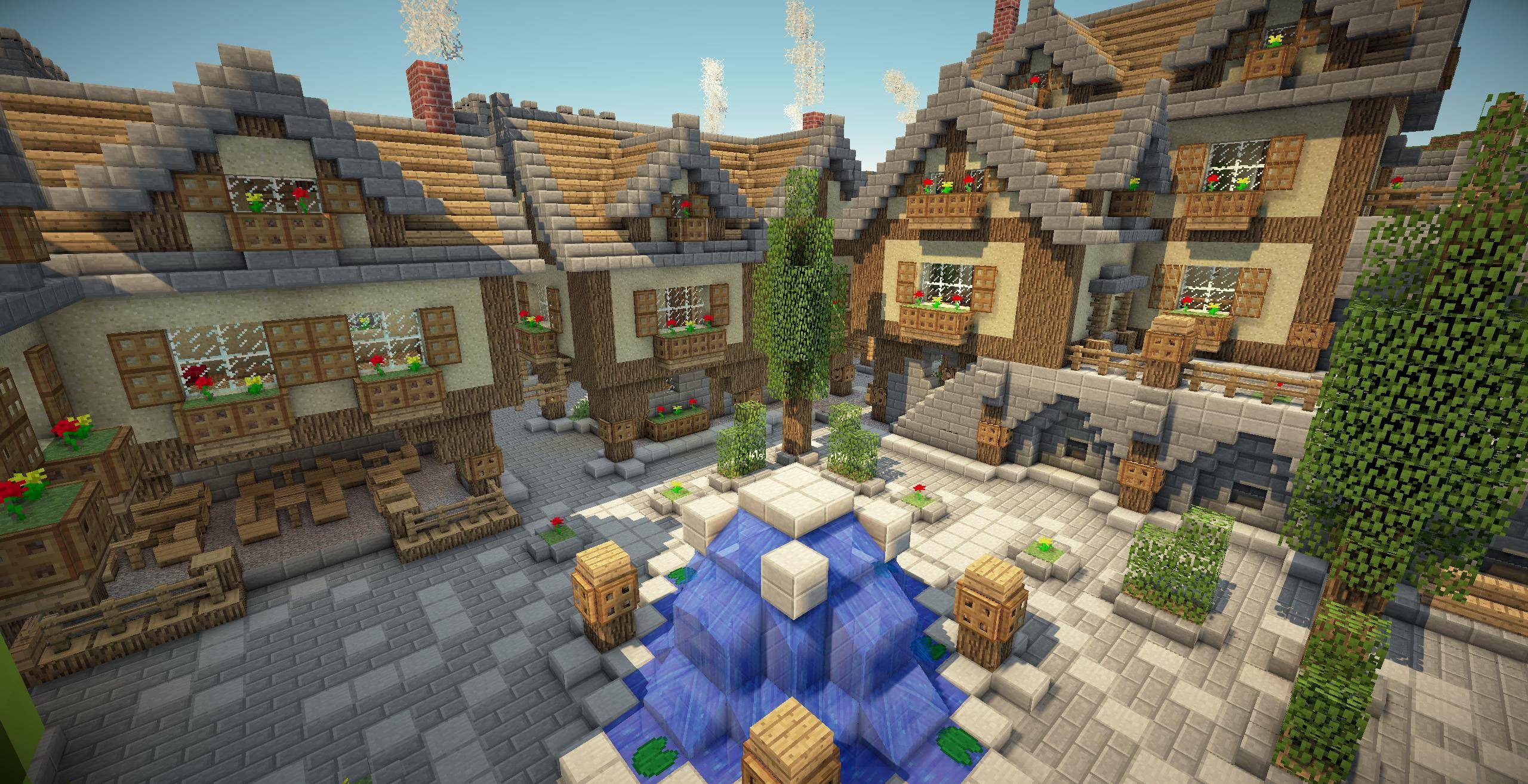 Wallpaper Village Médiéval - The-Minecraft.fr