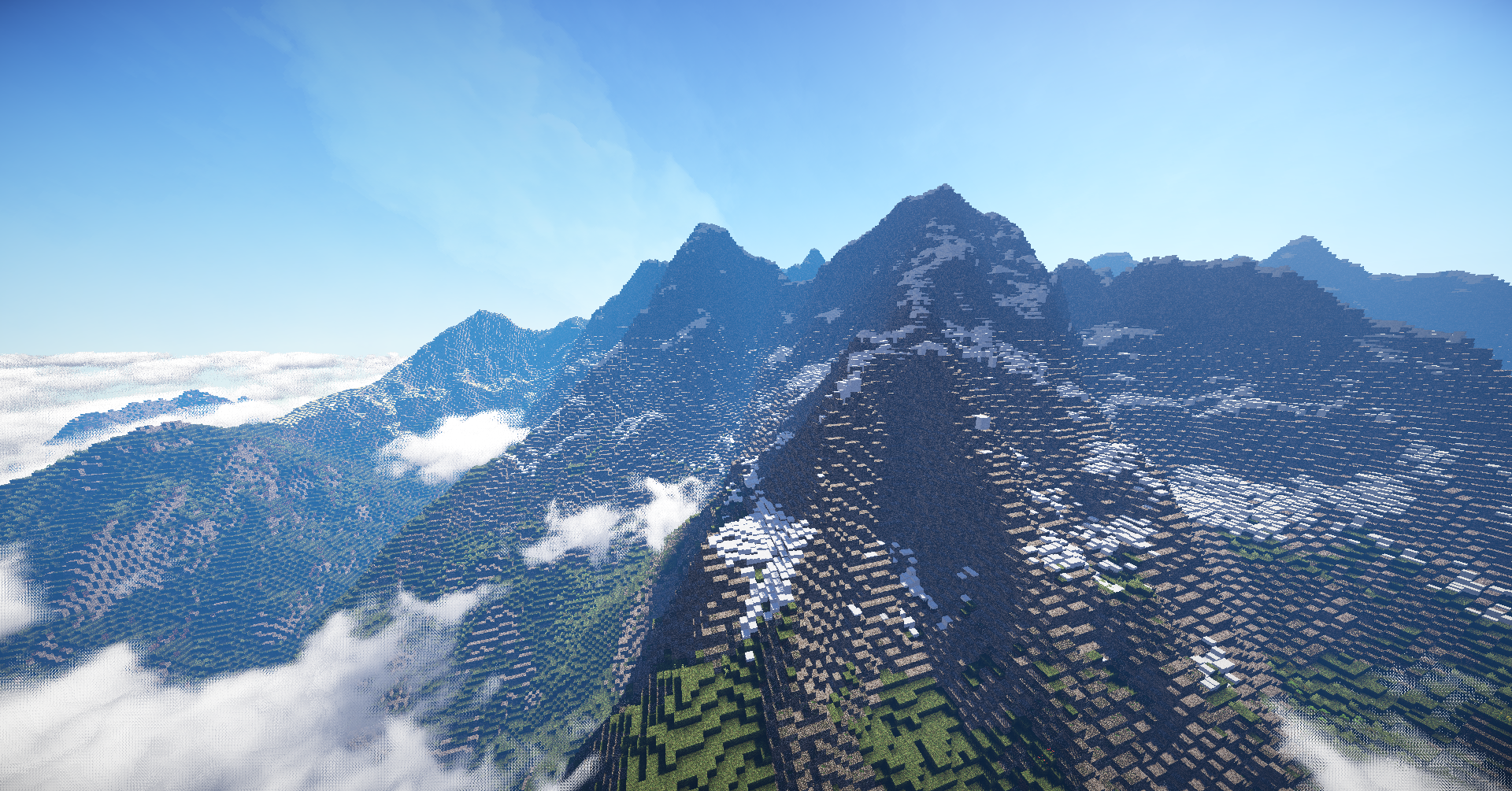 Minecraft Moutains Wallpaper Image