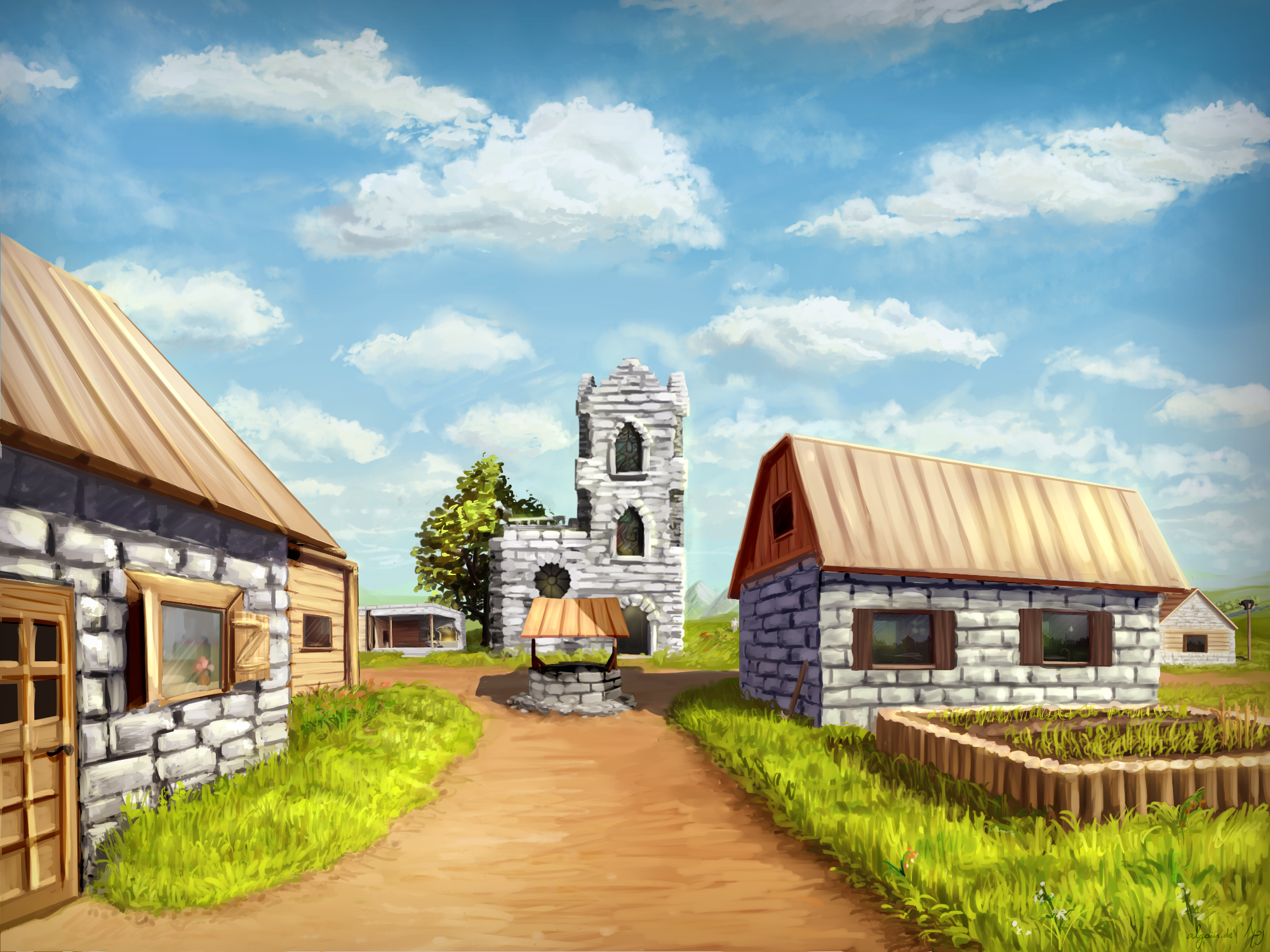 Minecraft Village Wallpaper Image