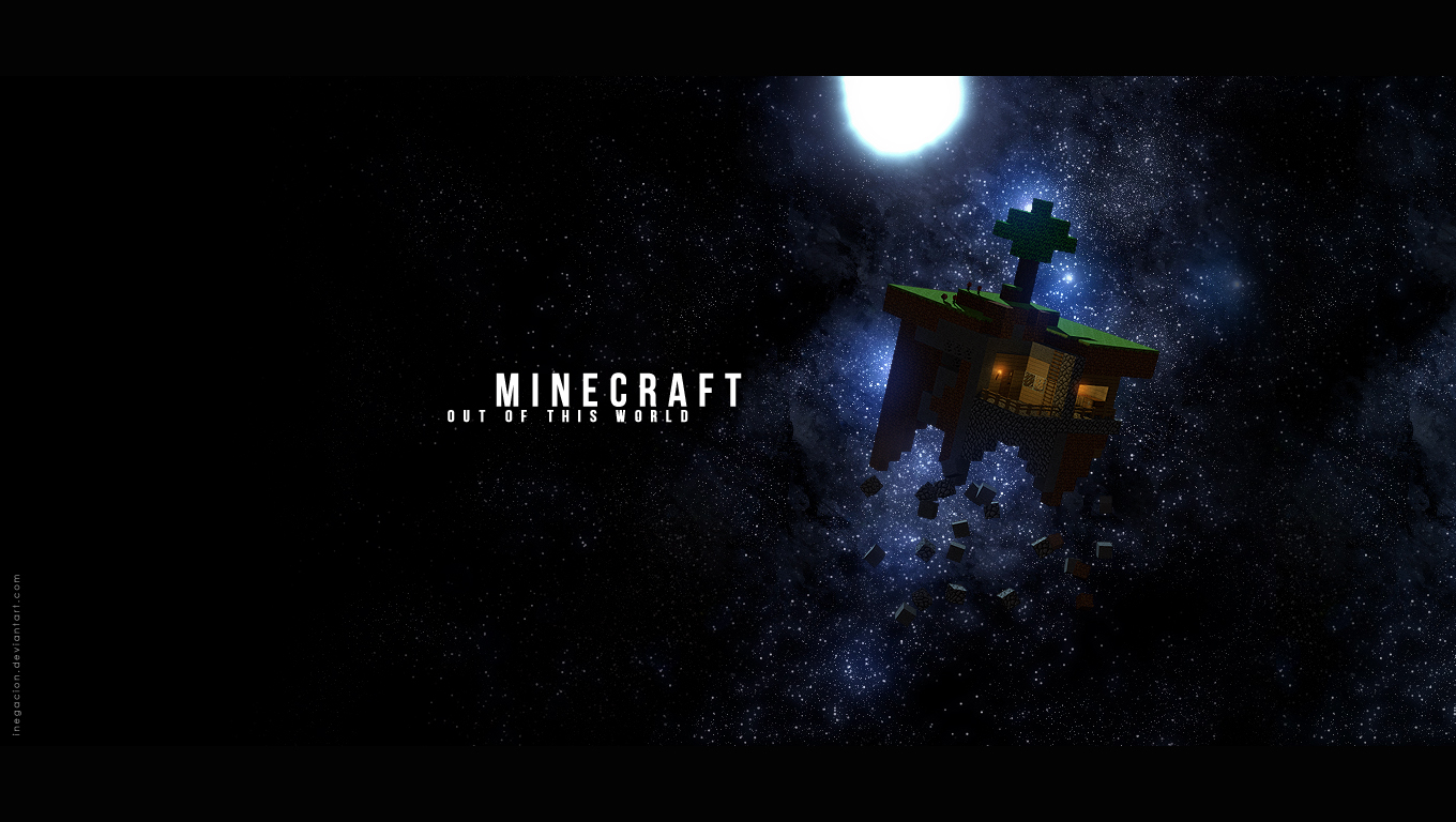 Minecraft in Space Wallpaper Image