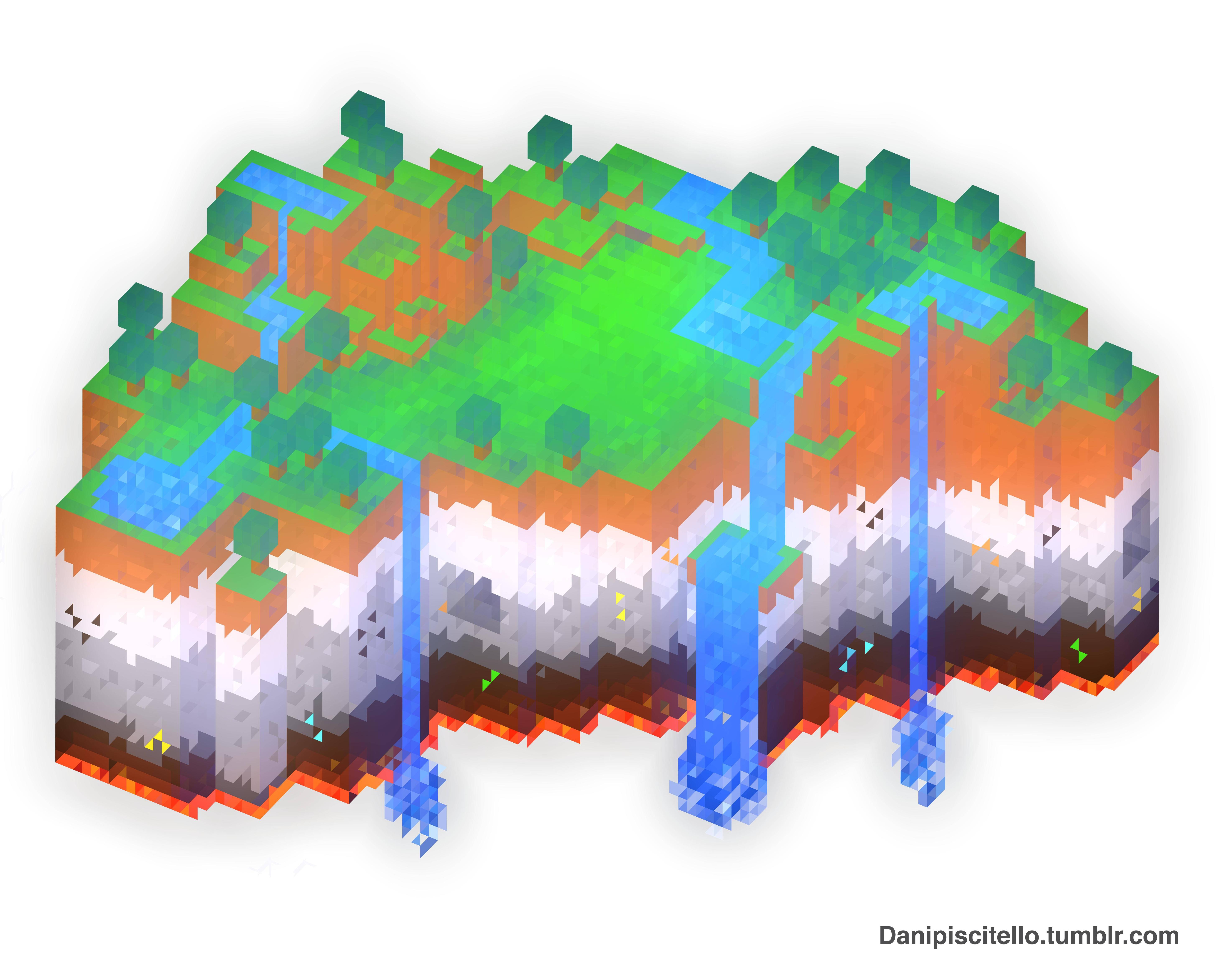 Hexels Minecraft Wallpaper Image